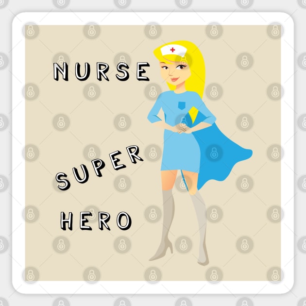 Nurse super hero - cartoon Sticker by grafart